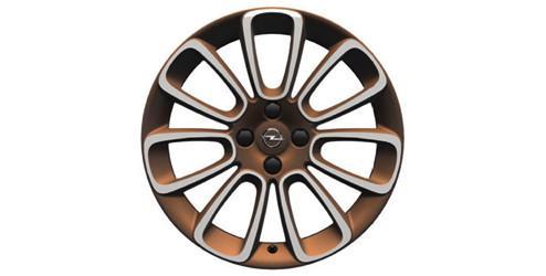 Lichtmetalen Velg "Roulette", 17-Inch, Diamantgeslepen, Copper En White My Fire OPEL - 13369307