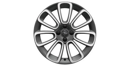 Lichtmetalen Velg "Roulette", 17-Inch, Diamantgeslepen, Technical Grey En White My Fire OPEL - 13369309