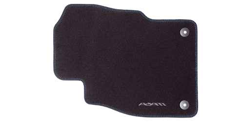 Automatten, Velours - Black Met Sierstiksel In Blue OPEL - 13434687