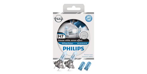 Kit Bombillas Philips Whitevision Halógenas, H7 OPEL - 1662446880